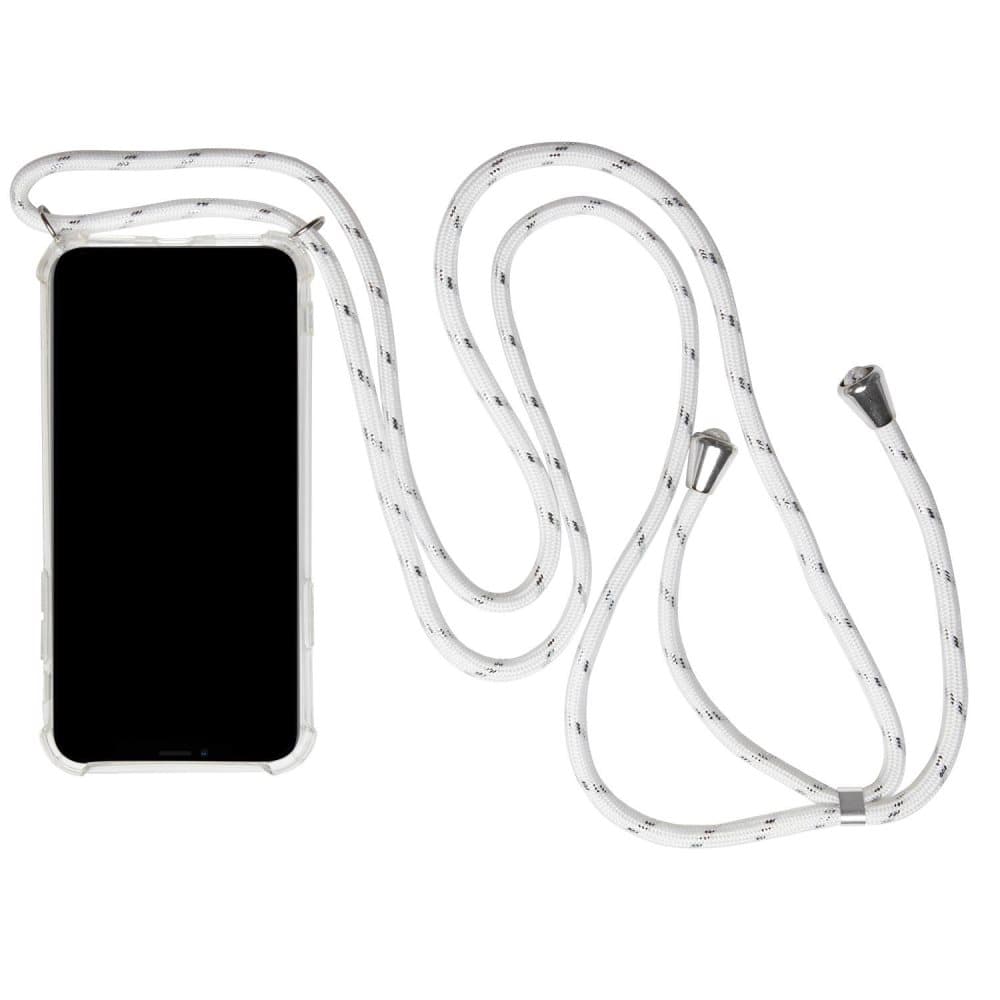Mobilskal med Halsband för Huawei P30 lite Telefon TPU Stötsäker Skydd Kedja Vit