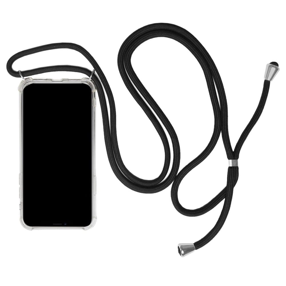 Skal med Halsrem för Samsung Galaxy S9+ / S9 Plus Gummi Stötsäker Halsband Svart