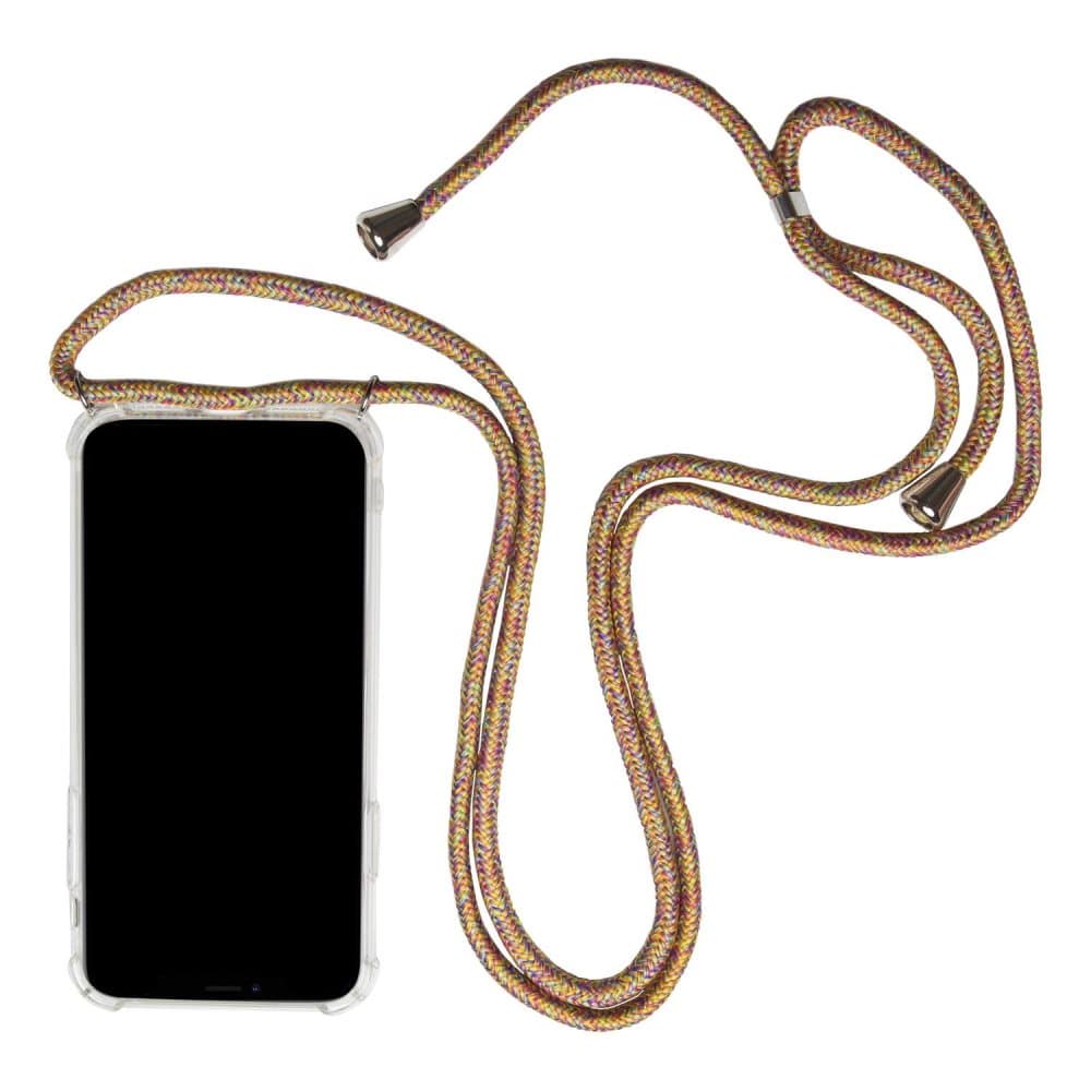 Huawei Mate 20 Halsband Telefon Textil Mobilskal Mobilskydd Skal TPU Regnbåge