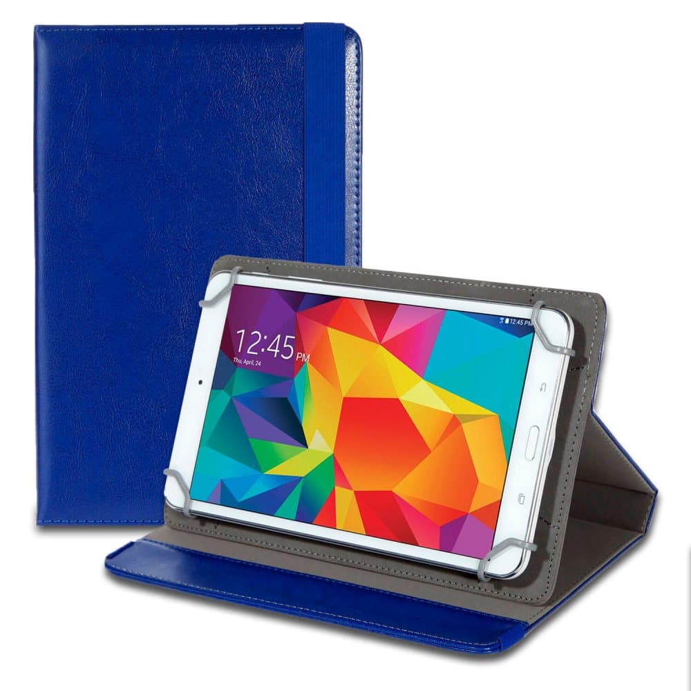 Skalplatta för Universal 8 Zoll Läsplatta Etui Kickstand Hårt Ställfunktion Blå