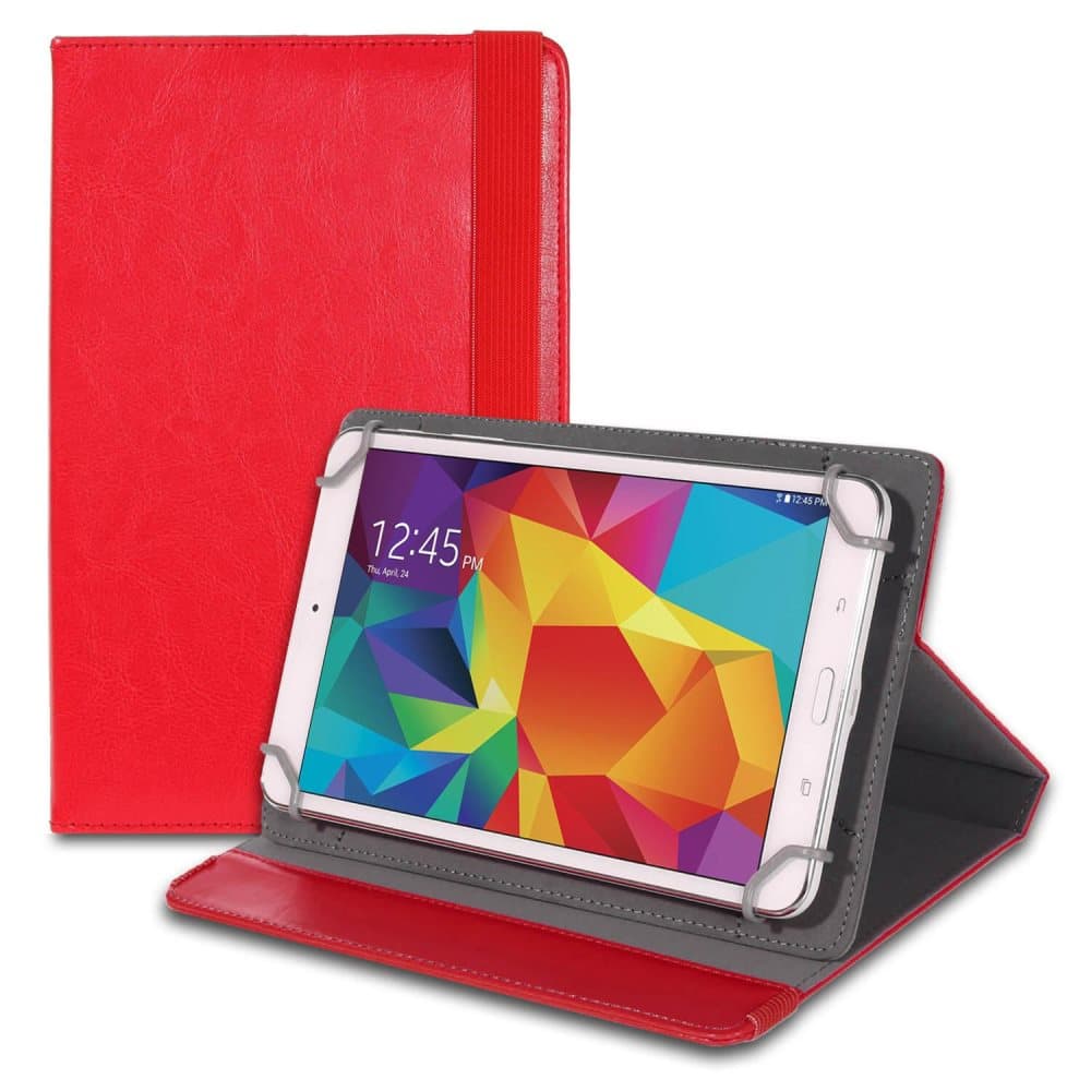 Tablet-fodral för Universal 8 Zoll Ställfunktion Läsplatta Kickstand Hårt Röd
