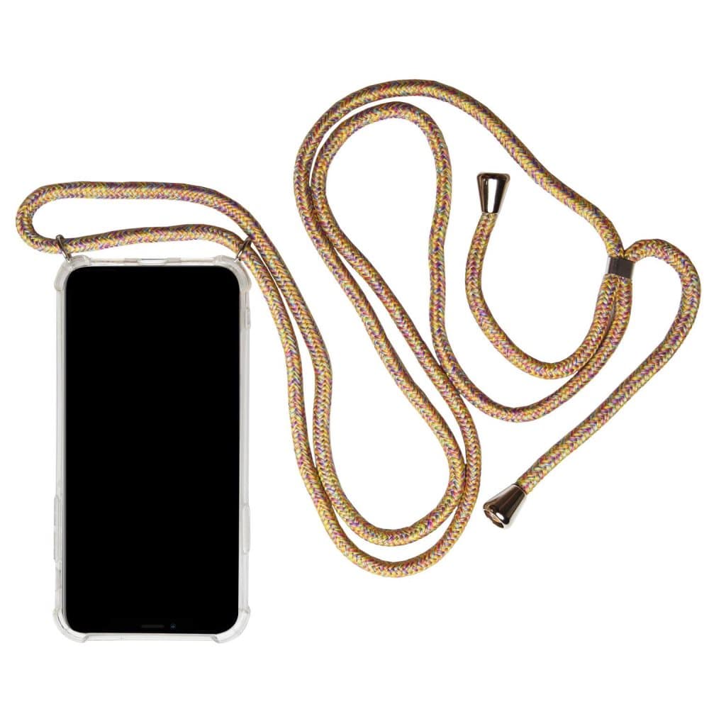 iPhone 11 Pro Mobilskydd Mobil Halsband Telefon Kedja Skydd TPU Skal Regnbåge