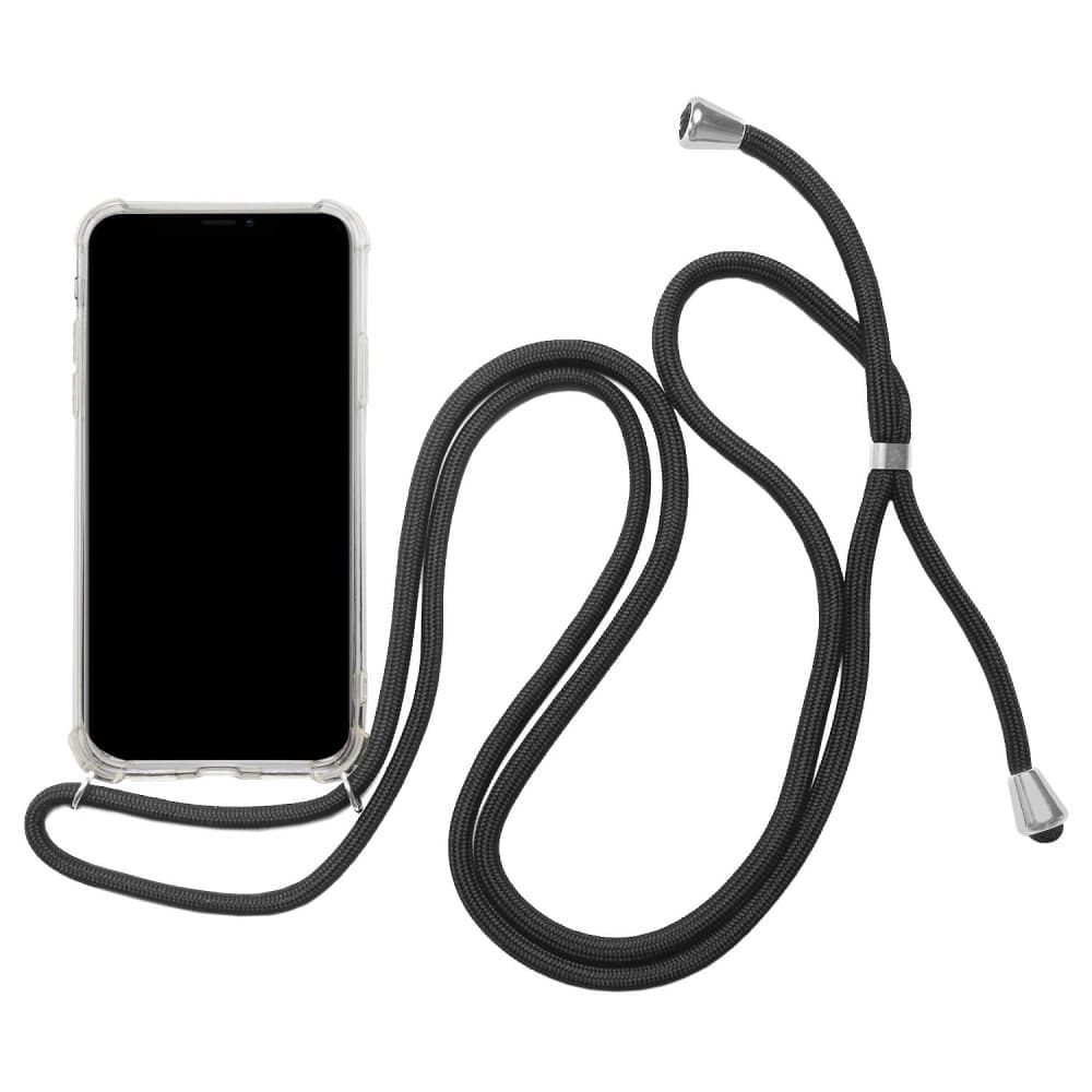 Mobilskal med Halsband för Apple iPhone 6 Plus / 6s Plus Gummi Klar Telefon Grå