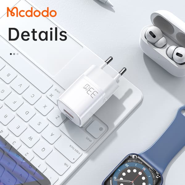 McDodo Snabbladdnings strömadapter 33W  med USB-C & USB-A