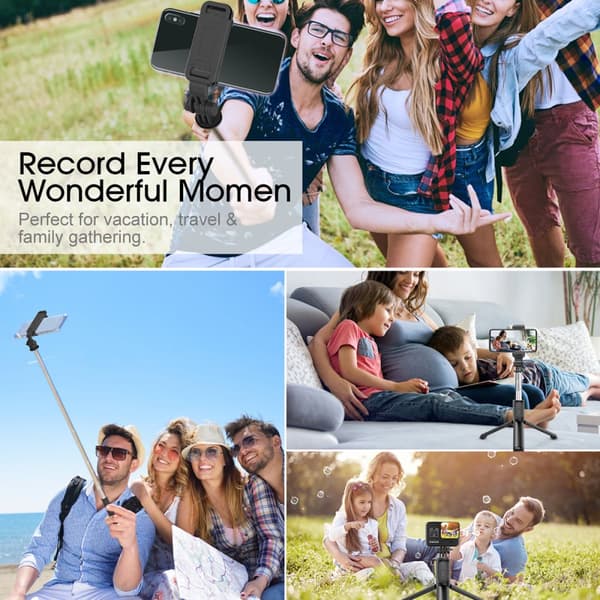 Selfie Stick Bluetooth Mini Tripod Monopod Integrerad design Lättvikts trådlös med fjärrkontroll
