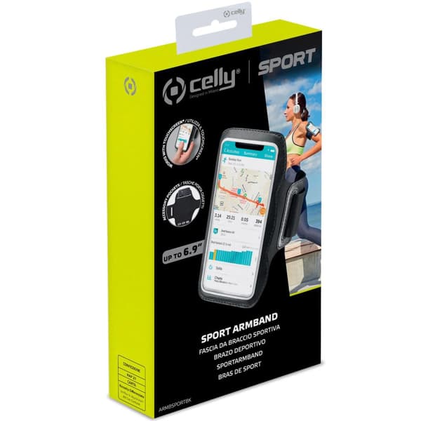 Celly Urheiluranneke max 6,9" musta