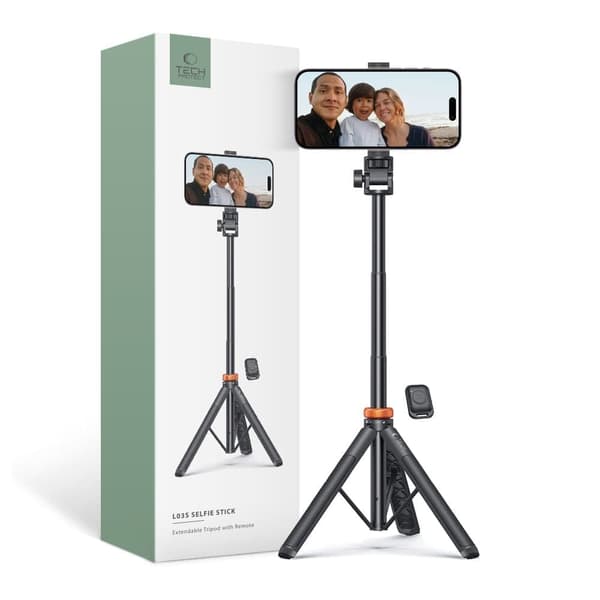 TECH-PROTECT L03S BLUETOOTH SELFIE STICK STATIV SVART
