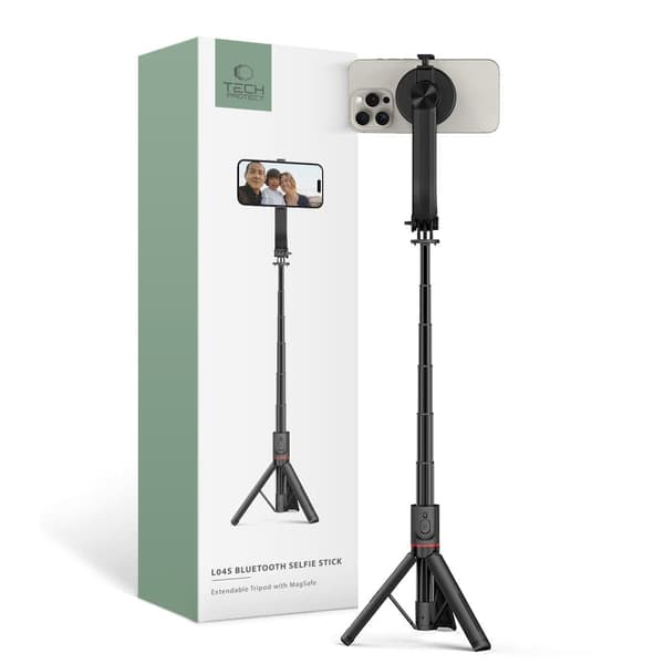 TECH-PROTECT L04S MAGSAFE BLUETOOTH SELFIE STICK STATIV SVART