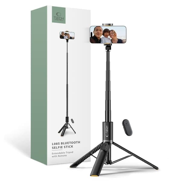 TECH-PROTECT L08S BLUETOOTH SELFIE STICK STATIV SVART
