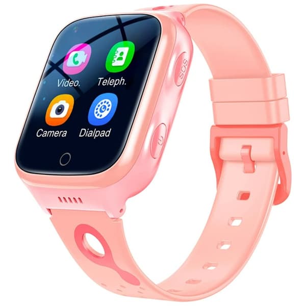 K9H Vandtæt GPS Smartwatch til børn med 4G. GPS-positionering, geo-hegn mm. Lyserød Pink