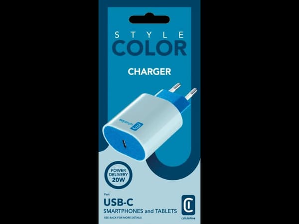CellularLine 20W Strømadapter USB-C - Blå