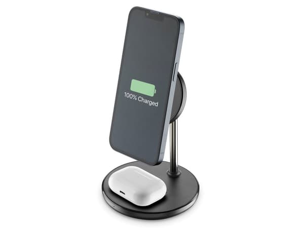 CellularLine 2in1 Ladestativ til Apple Magsafe Sort