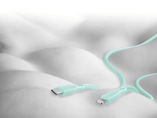 CellularLine ladekabel USB-C til Lightning 1,2m - Grønn