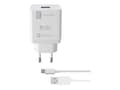 Miniatyrbilde 1 av 2: CellularLine Strømadapter m/kabel USB-A til USB-C