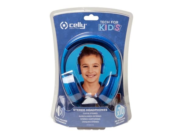 Celly KidsBeat Hodetelefoner for barn - Blå
