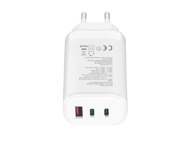Key 65W Trio Strømadapter 2 x USB-C + USB-A