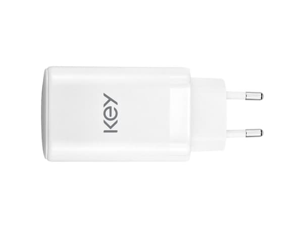Key 65W Trio Strømadapter 2 x USB-C + USB-A