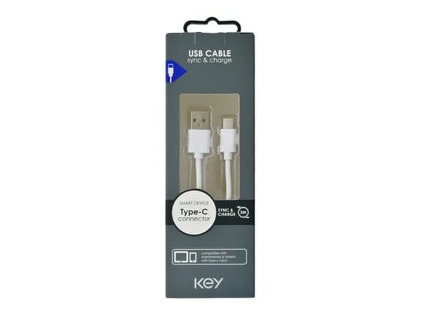 Key Ladekabel USB-A til USB-C 3m