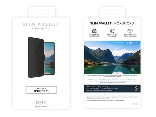 Lommebokdeksel iPhone 11 - Svart