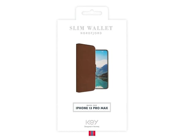 Lommebokdeksel iPhone 13 Pro Max - Brun