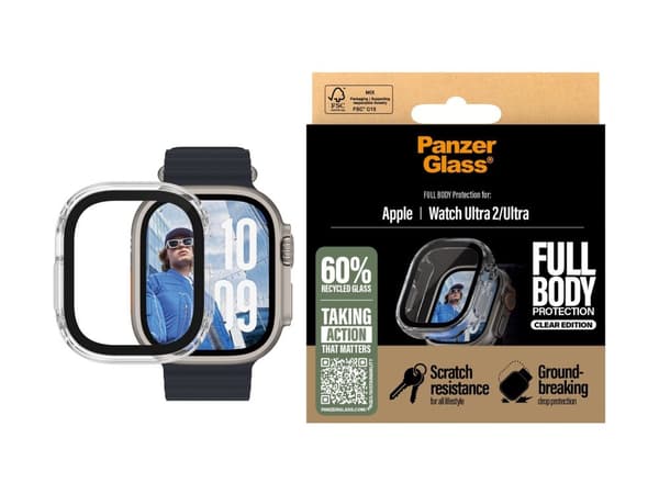 PanzerGlass Snappie Full Body Bulky Skjermbeskyttelse Apple Watch Ultra 2 49mm - Gjennomsiktig