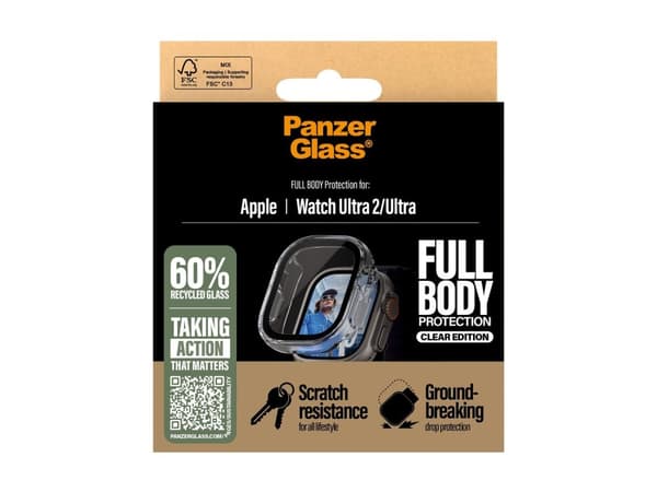 PanzerGlass Snappie Full Body Bulky Skjermbeskyttelse Apple Watch Ultra 2 49mm - Gjennomsiktig