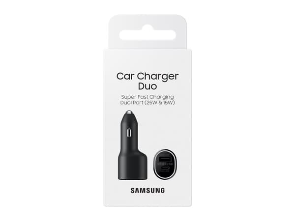 Samsung 12V Billader USB-A og USB-C u/kabel