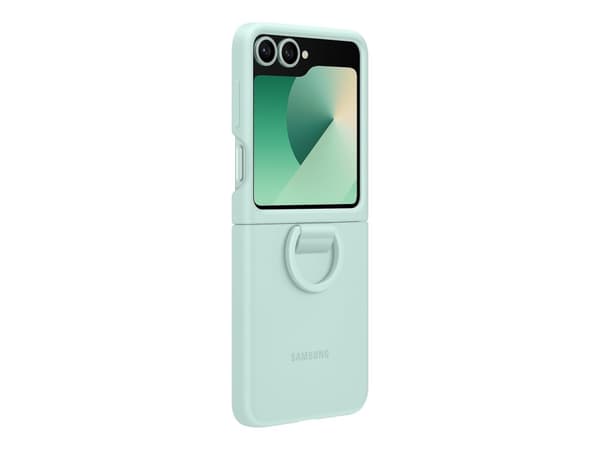 Samsung Silikondeksel m/ring Samsung Flip6 - Grønn