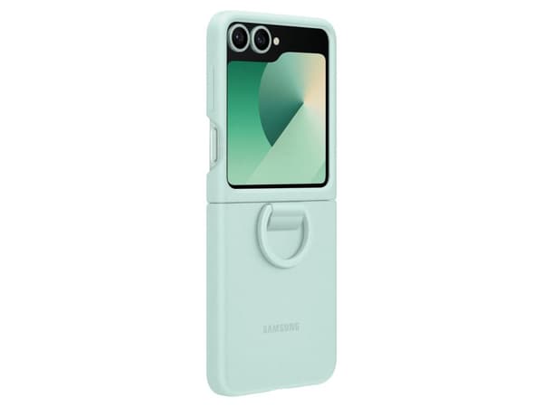 Samsung Silikondeksel m/ring Samsung Flip6 - Grønn