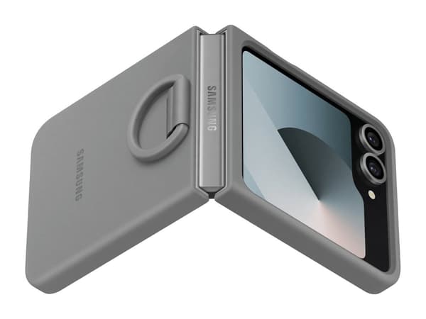 Samsung Silikondeksel m/ring Samsung Flip6 - Grå
