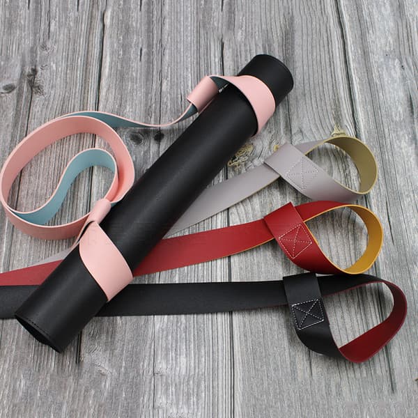 INF Yogamattebærebelte - PU-lær, 180 cm lang