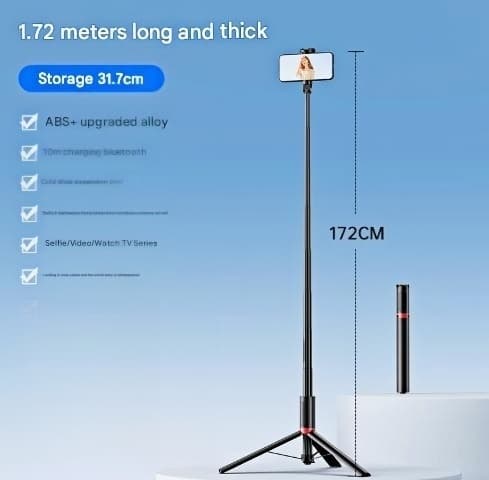 Philips Bluetooth Rejse Bærbar mobiltelefon Universal Mount Håndholdt Anti-Shake Selfie Artefakt 360 graders rotation til Live Photos