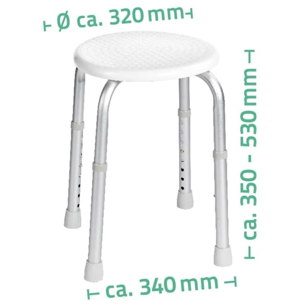RIDDER Baderomskrakk rund hvit 110 kg A00603101
