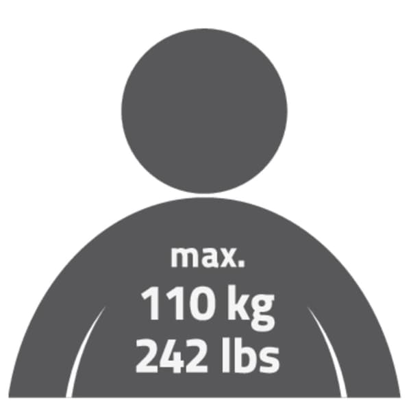 RIDDER Hopfällbar badrumspall 110 kg vit A0050301