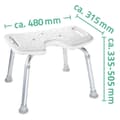 Miniatyrbillede 3 af 3: RIDDER badeskammel 150 kg hvid A0050501