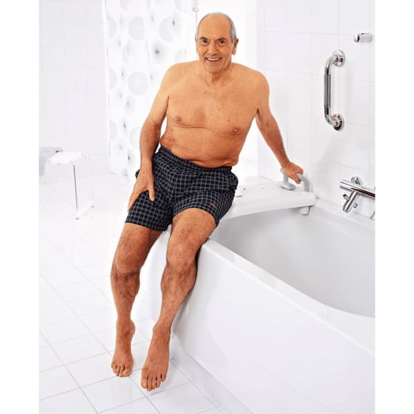 RIDDER hylde/sæde med håndtag til badekar hvid A0040101