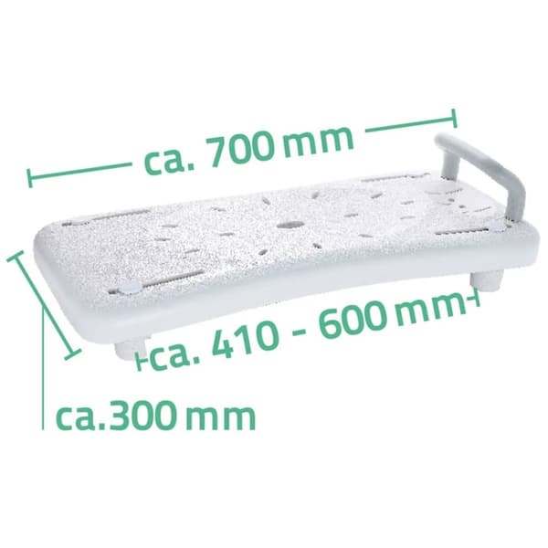 RIDDER Badkarssits/hylla med handtag vit A0040101