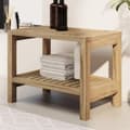 Miniatyrbilde 2 av 5: vidaXL Sidebord til baderom 60x30x45 cm heltre teak