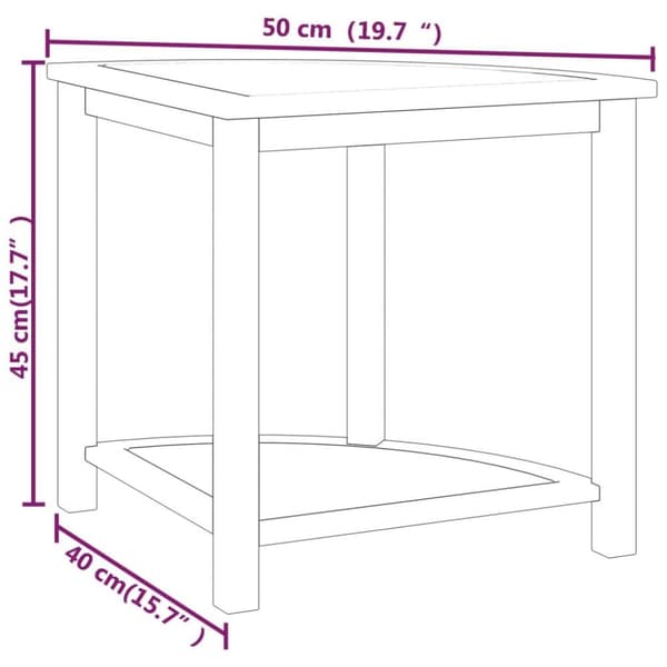vidaXL badeværelsesbord 45x45x45 cm massivt teaktræ