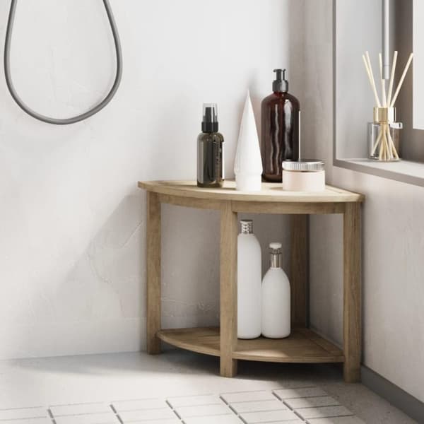 vidaXL badeværelsesbord 45x45x45 cm massivt teaktræ