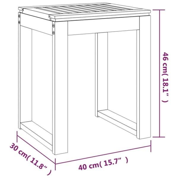 vidaXL Badrumspall 40x30x46 cm massivt valnötsträ
