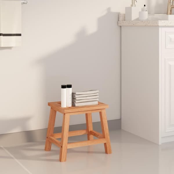 vidaXL Badrumspall 29x22,5x25,5 cm massivt valnötsträ