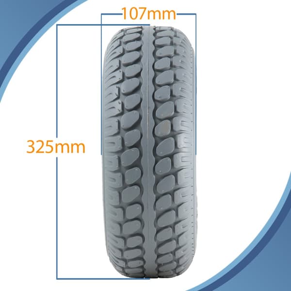 330x100 Scooterdæk Grey Block Pneumatic 4-lags Non Marking 400-5 P525