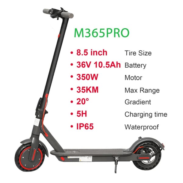 AOVOPRO Elektrisk Scooter, 350W Motor, 35KM Rækkevidde,M365PRO ES80(35KM rækkevidde)