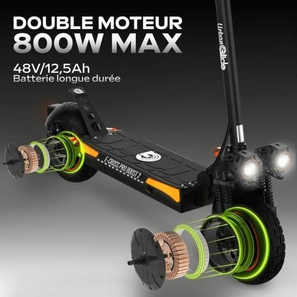 Elektroninen Potkulauta Urbanglide ECROSS PRO BOOST 2 Musta 25 km/h 800 W