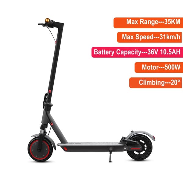 El-scooter, 35 km rækkevidde, 31 km/t hastighed,M365 P7 AP07