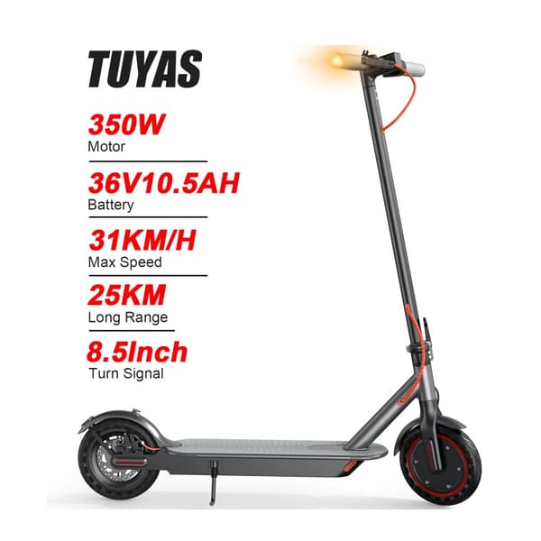El-scooter, 31KM/H Max Hastighed, 350W Kraftfuld Motor,31KM/T 350W