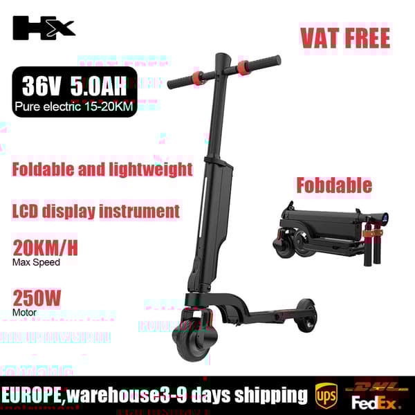 El-scooter, 250W motor, 5.0AH batterikapacitet,250W 5.0AH