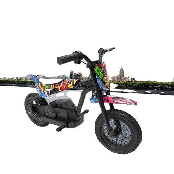 Elmotorcykel för barn, maximal lastkapacitet 65 kg, hastighet upp till 12 km/h, hållbar konstruktion