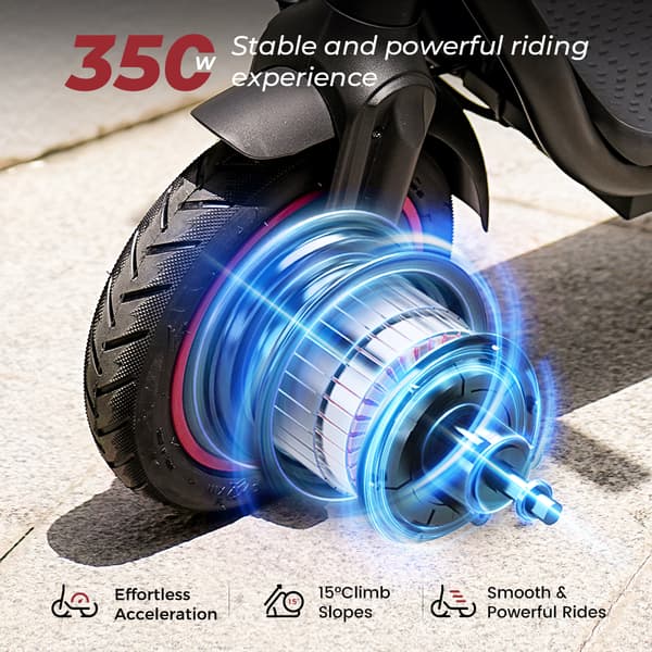 Sähköscooter, 350W Teho, 24-34 km Kantama, 8.5 Tuuman Renkaat,w5
